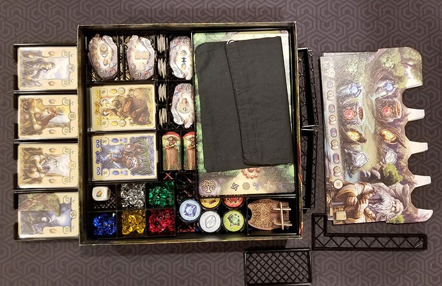 Tabletop Terrain Board Game Insert Rune Stones+Expansions Board Game Insert / Organizer