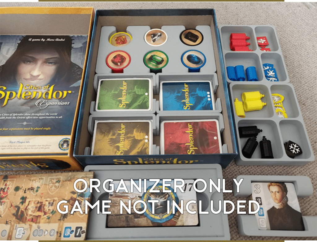 Tabletop Terrain Board Game Insert Splendor with Cities Board Game Insert / Organizer