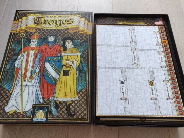 Tabletop Terrain Board Game Insert Troyes + Ladies of Troyes Expansion Board Game Insert / Organizer
