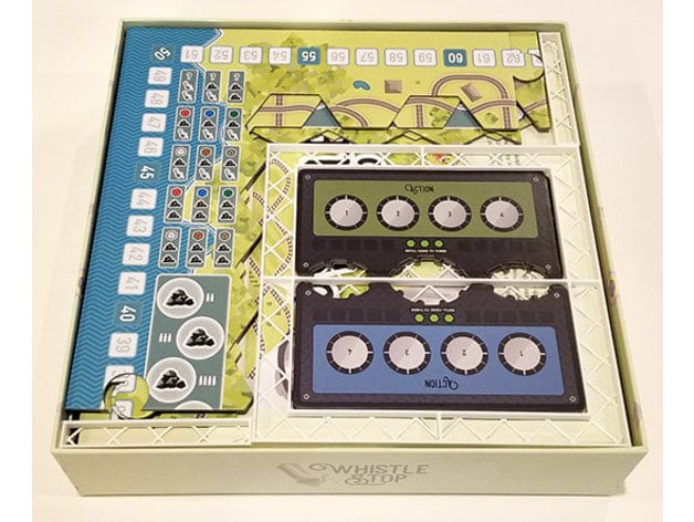 Tabletop Terrain Board Game Insert Whistle Stop + Rocky Mountain Expansion Board Game Insert / Organizer
