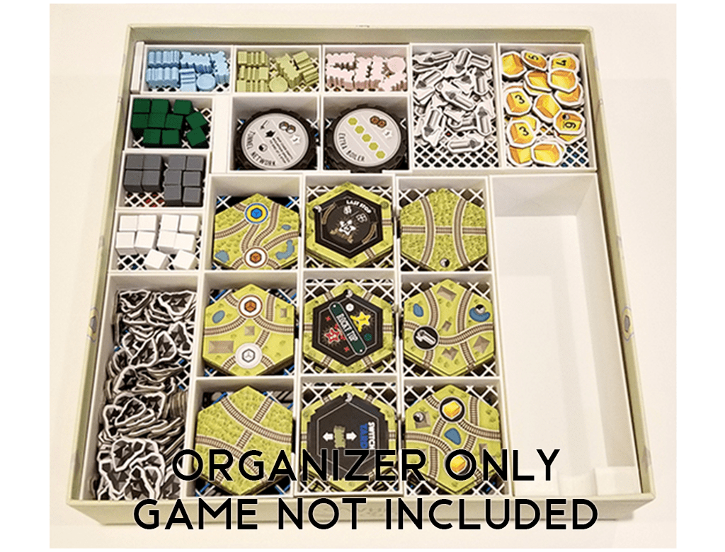 Tabletop Terrain Board Game Insert Whistle Stop + Rocky Mountain Expansion Board Game Insert / Organizer