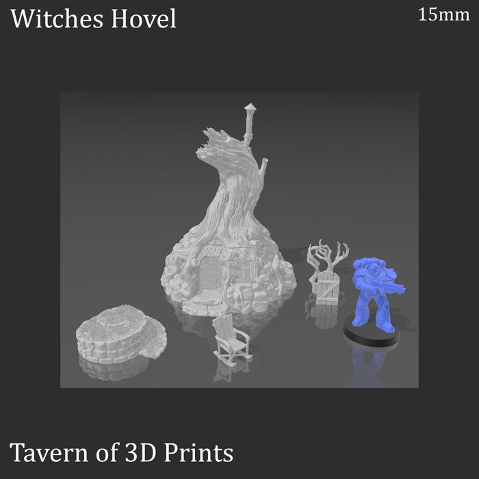Tabletop Terrain Building 15mm Witch's Hovel - Fantasy Building
