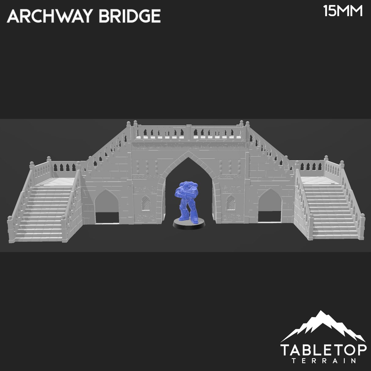 Tabletop Terrain Building Atreus Settlement Archway Bridge - Star Wars Legion Terrain