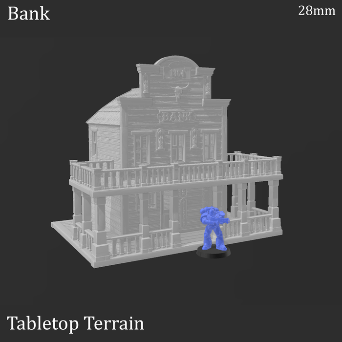 Tabletop Terrain Building Bank - Wild West Building Tabletop Terrain
