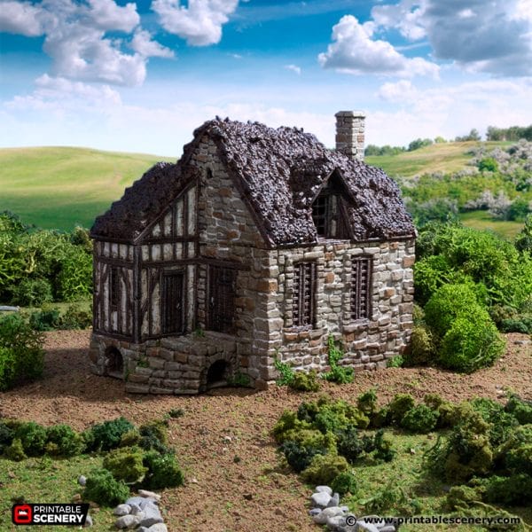 Tabletop Terrain Building Barlyway Cottage - Country & King - Fantasy Historical Building Tabletop Terrain