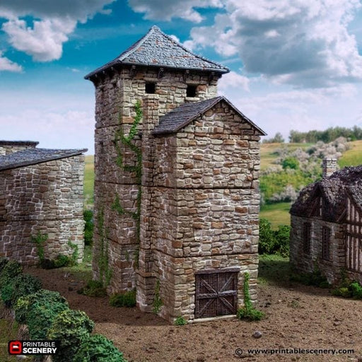 Tabletop Terrain Building Black Rock Keep - Country & King - Fantasy Historical Building