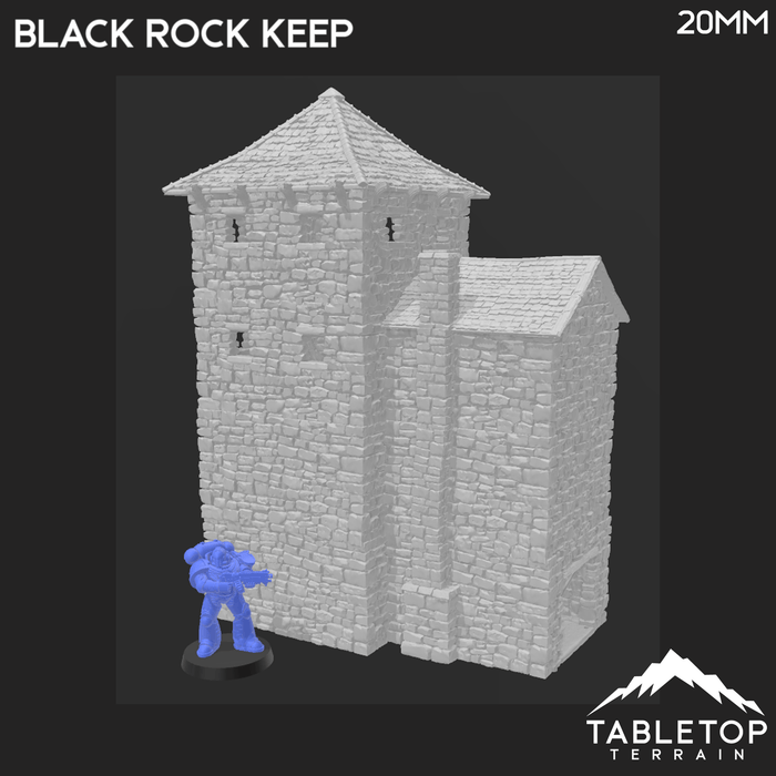 Tabletop Terrain Building Black Rock Keep - Country & King - Fantasy Historical Building Tabletop Terrain