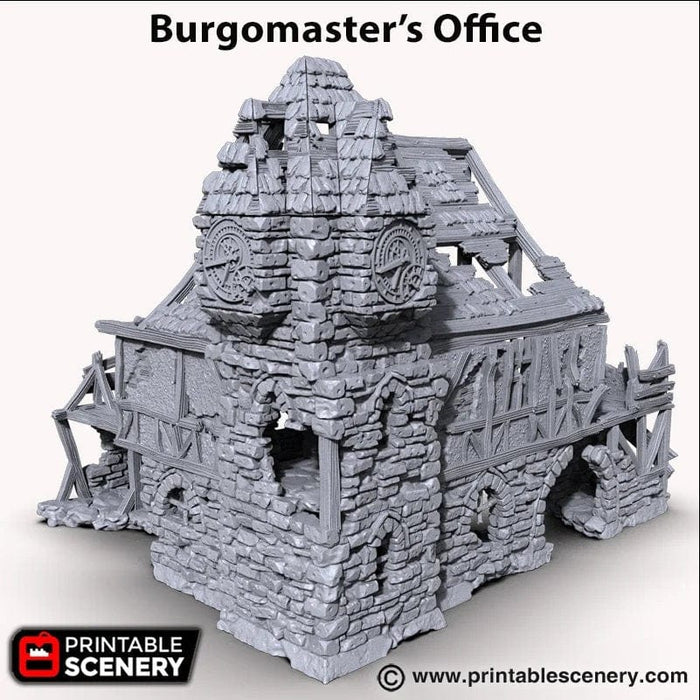 Tabletop Terrain Building Burgomaster's Office - Ruined Fantasy Building