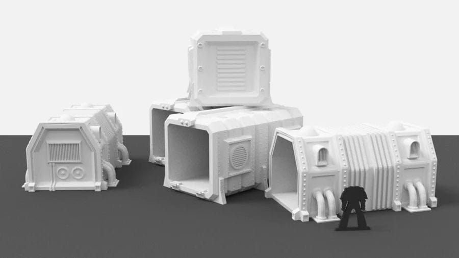 Tabletop Terrain Building Cargo Scatter Set - Star Wars Legion Scatter Terrain