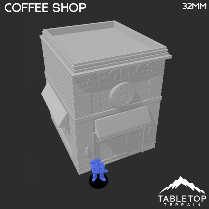 Tabletop Terrain Building Coffee Shop - Marvel Crisis Protocol Building Tabletop Terrain