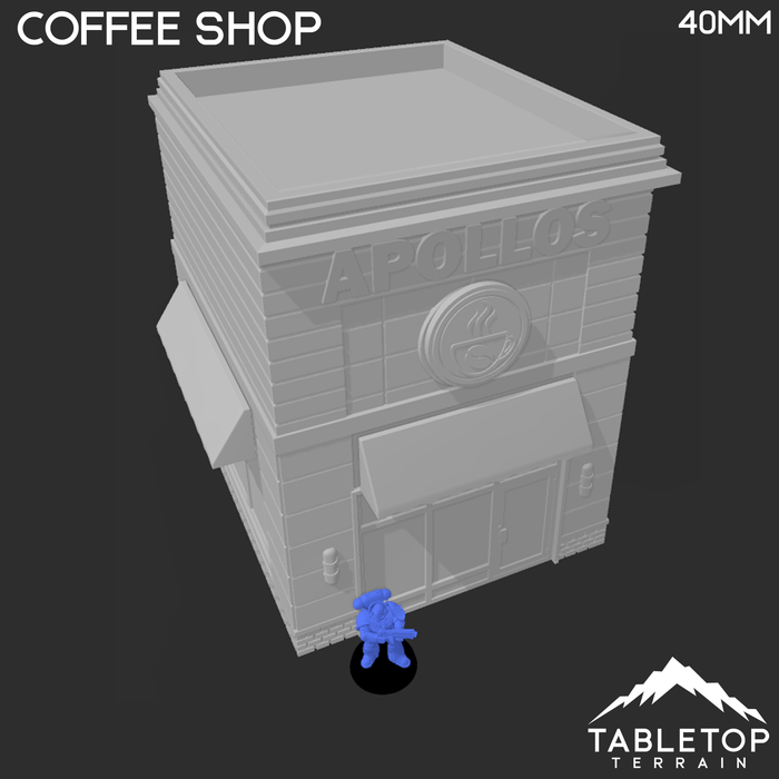 Tabletop Terrain Building Coffee Shop - Marvel Crisis Protocol Building