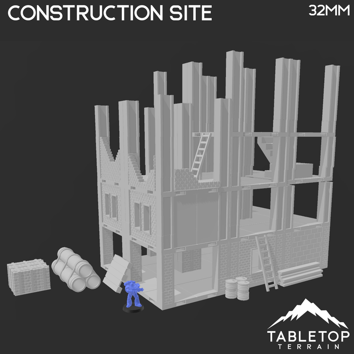 Tabletop Terrain Building Construction Site- Marvel Crisis Protocol Building Tabletop Terrain
