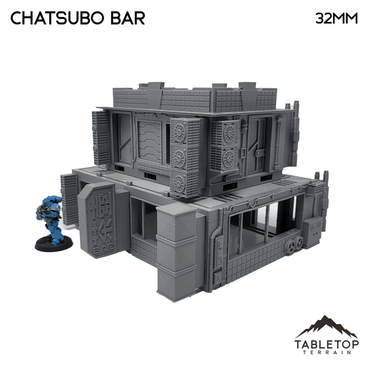 Tabletop Terrain Building Cyberpunk Chatsubo Bar - Cyberpunk Building