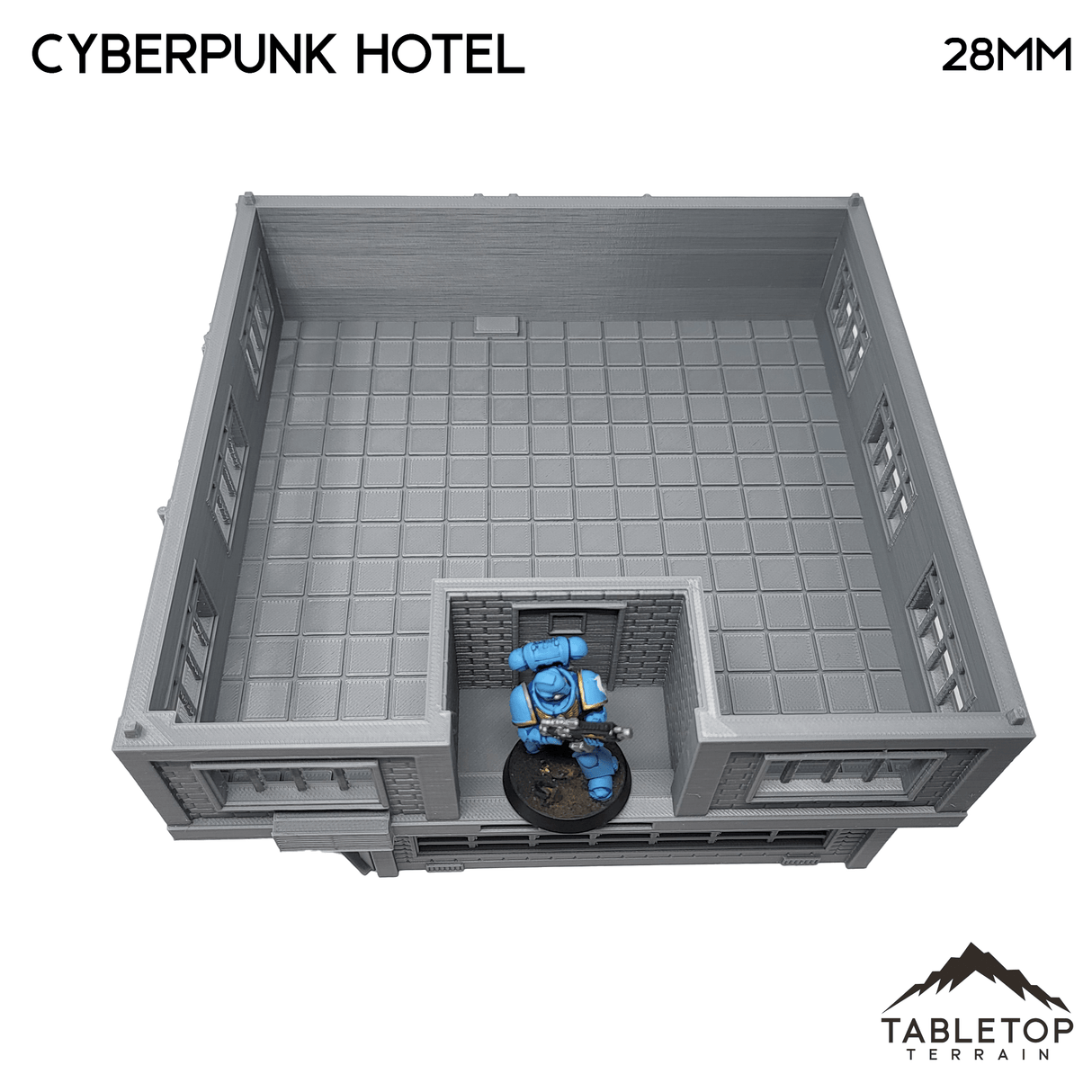 Tabletop Terrain Building Cyberpunk Hotel Block - Cyberpunk Building