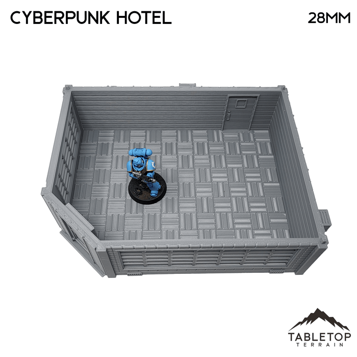 Tabletop Terrain Building Cyberpunk Hotel Block - Cyberpunk Building