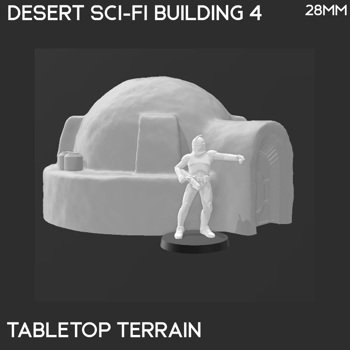 Tabletop Terrain Building Desert Sci-Fi Building 4 Tabletop Terrain