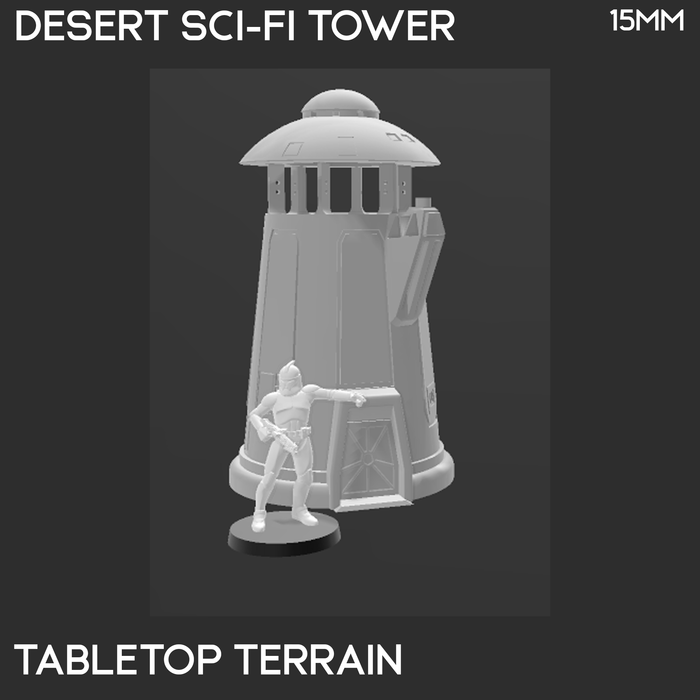 Tabletop Terrain Building Desert Sci-Fi Tower Tabletop Terrain