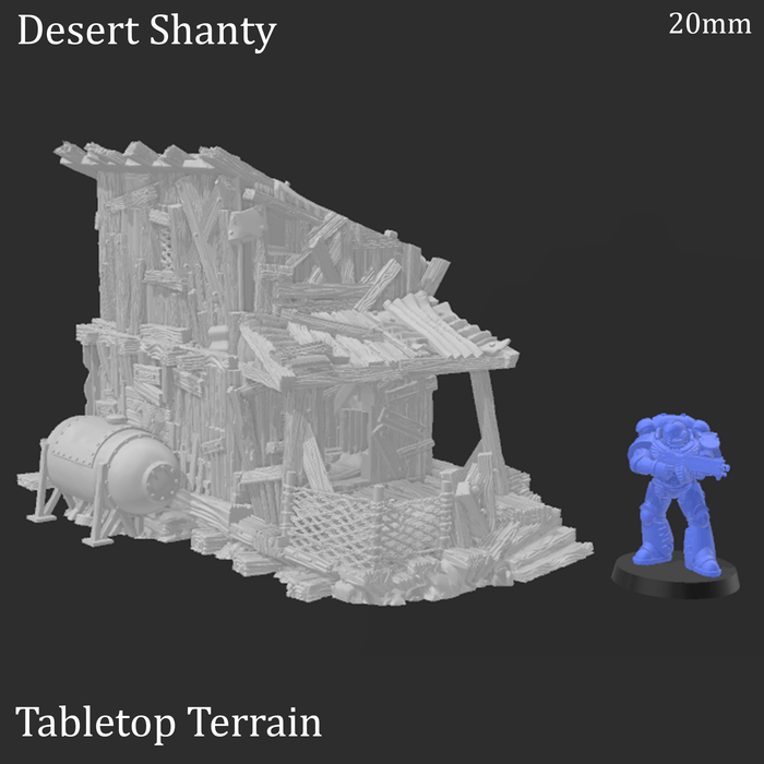 Tabletop Terrain Building Desert Shanty - Apocalyptic Fantasy Building Tabletop Terrain