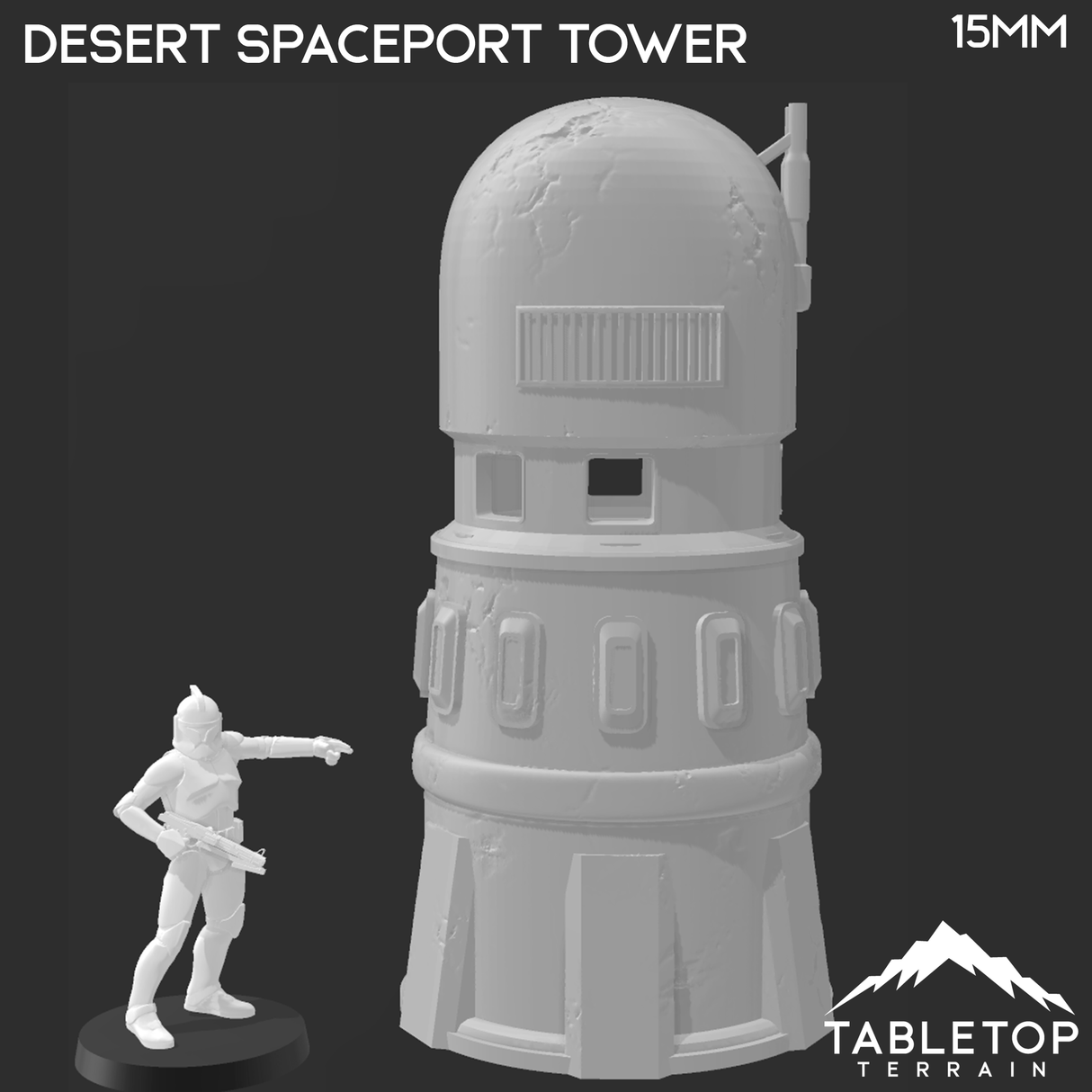 Tabletop Terrain Building Desert Spaceport Tower - Star Wars Legion Tower