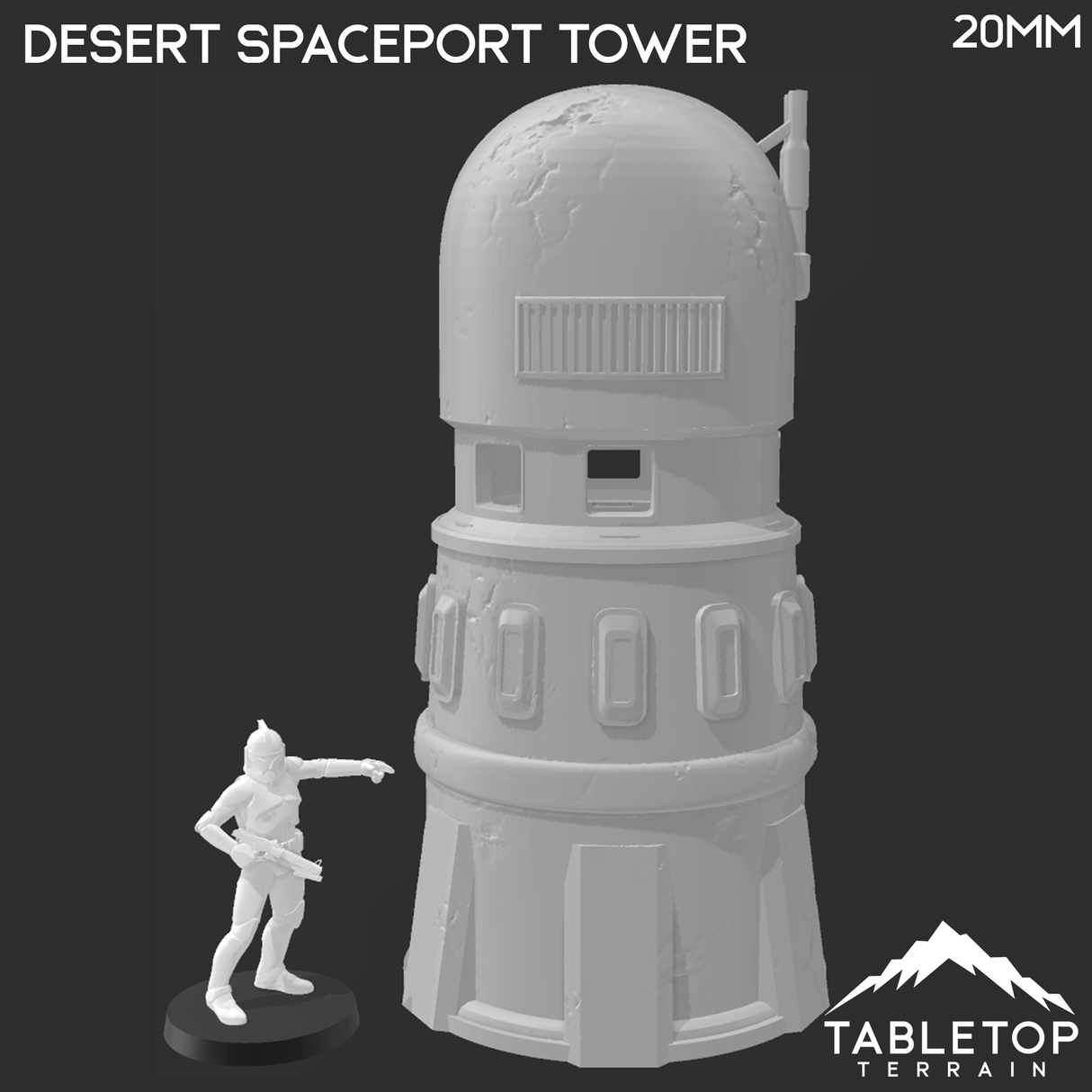 Tabletop Terrain Building Desert Spaceport Tower - Star Wars Legion Tower