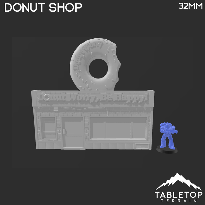 Tabletop Terrain Building Donut Shop - Marvel Crisis Protocol Building Tabletop Terrain