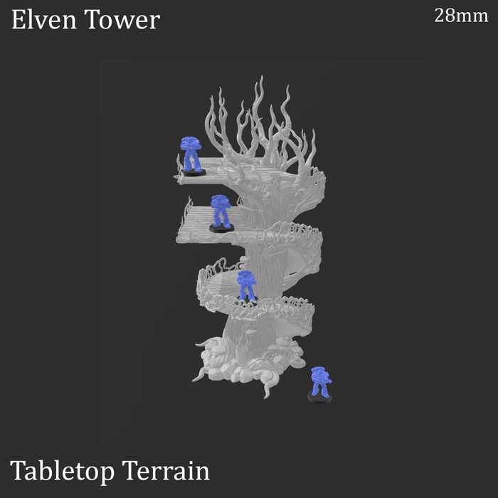 Tabletop Terrain Building Elven Tower - Elven Fantasy Building Tabletop Terrain