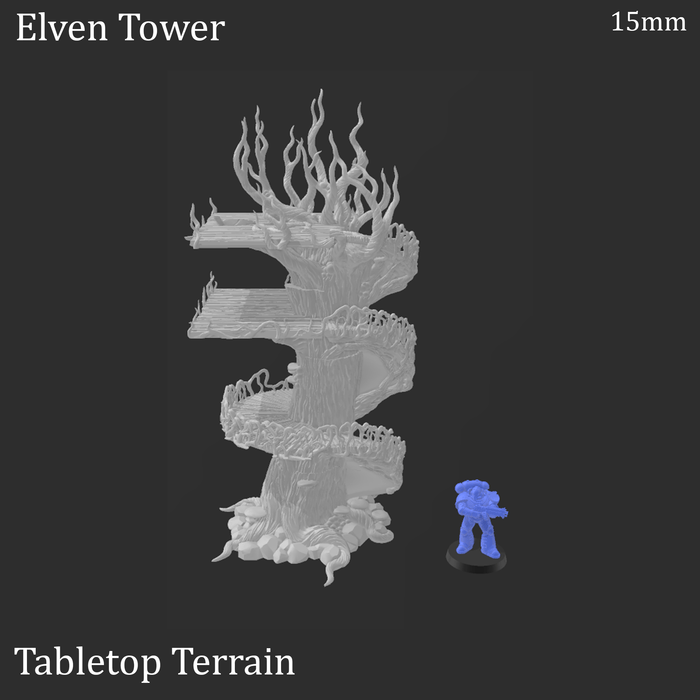Tabletop Terrain Building Elven Tower - Elven Fantasy Building Tabletop Terrain