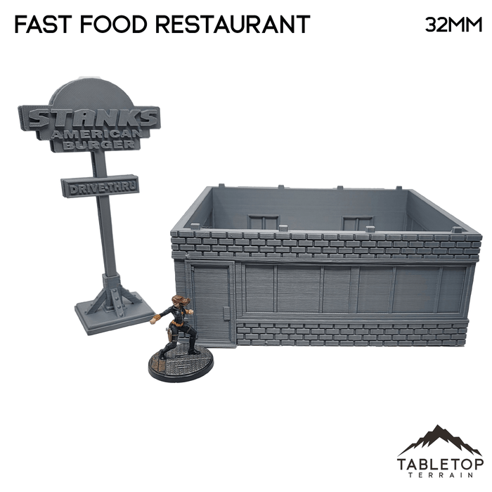 Tabletop Terrain Building Fast Food Restaurant - Marvel Crisis Protocol Building