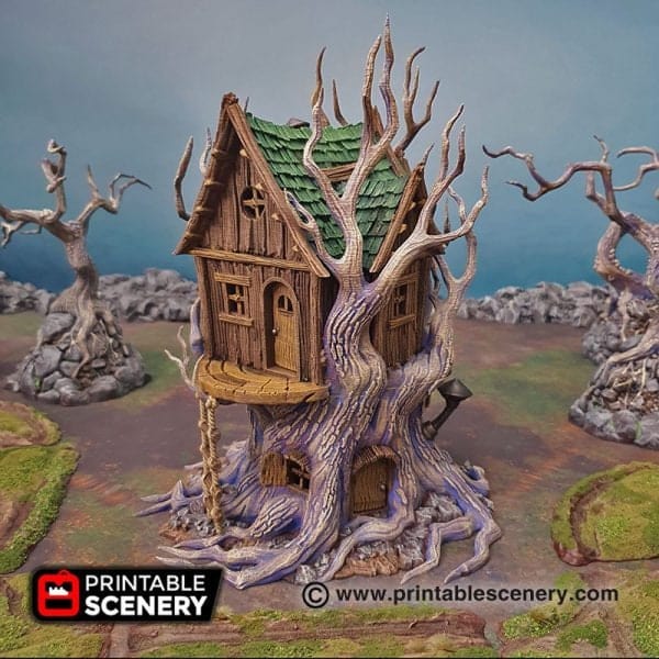 Tabletop Terrain Building Feywild Cottage - Ruined Fantasy Building