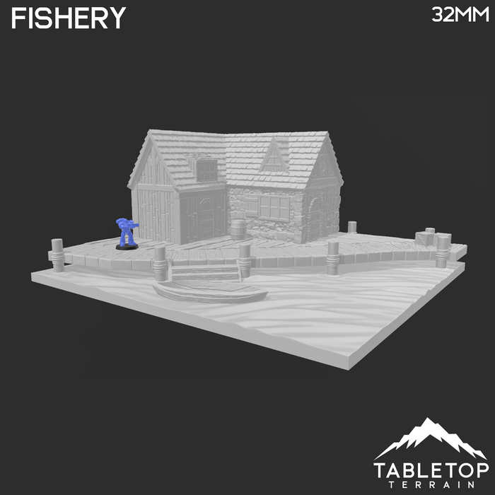 Tabletop Terrain Building Fishery - Town of Grexdale - Fantasy Building