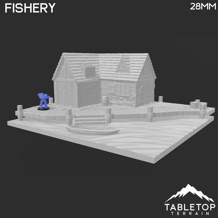Tabletop Terrain Building Fishery - Town of Grexdale - Fantasy Building