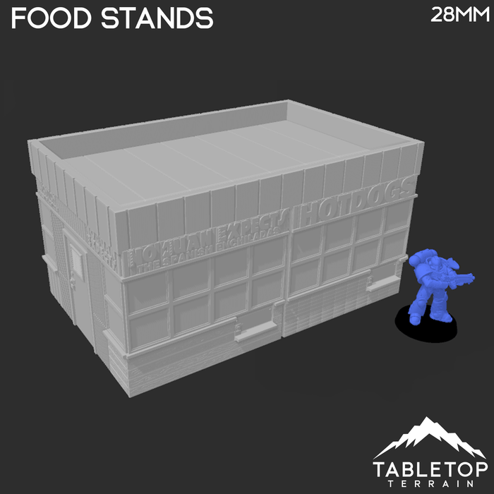 Tabletop Terrain Building Food Stands - Marvel Crisis Protocol Building Tabletop Terrain