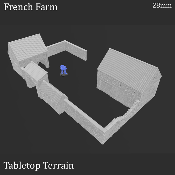 Tabletop Terrain Building French Farm - WWII - Building Tabletop Terrain