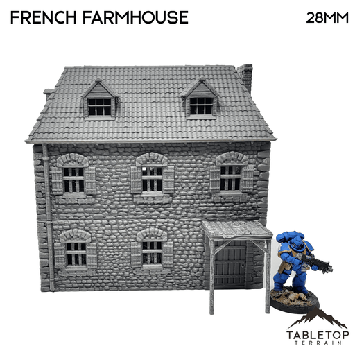 Tabletop Terrain Building French Farmhouse - WWII Building Tabletop Terrain