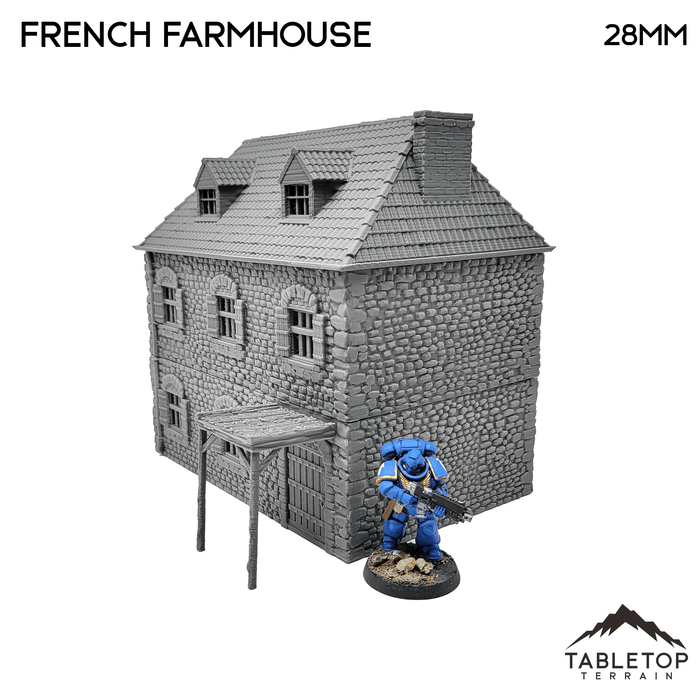 Tabletop Terrain Building French Farmhouse - WWII Building