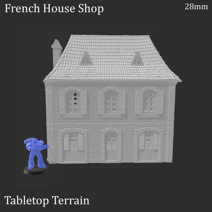 Tabletop Terrain Building French House Shop - WWII Building
