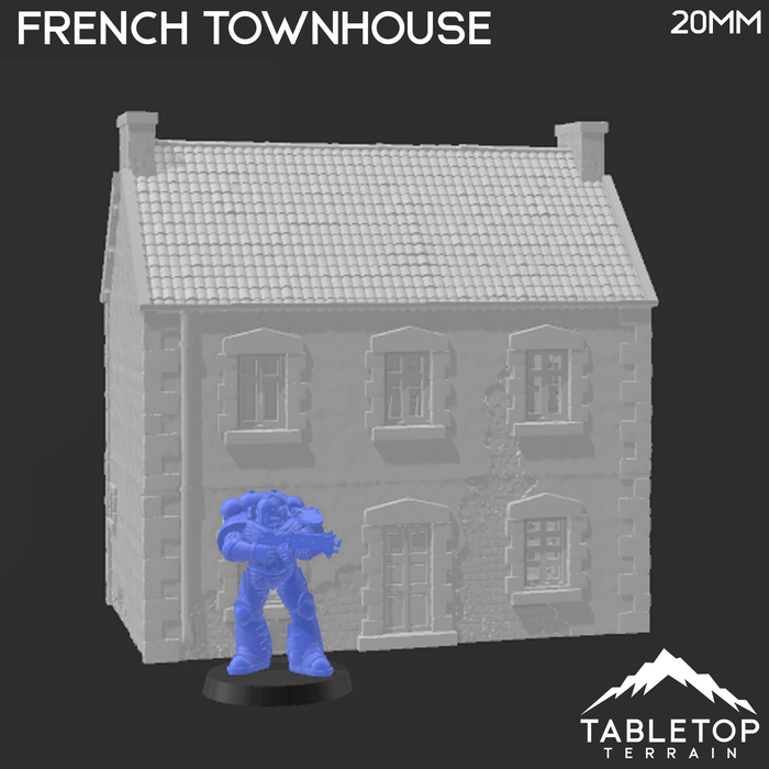 Tabletop Terrain Building French Townhouse - WWII Building Tabletop Terrain
