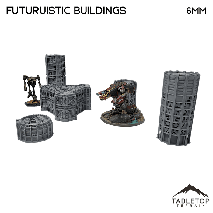 Tabletop Terrain Building Futuristic Buildings - 6mm terrain