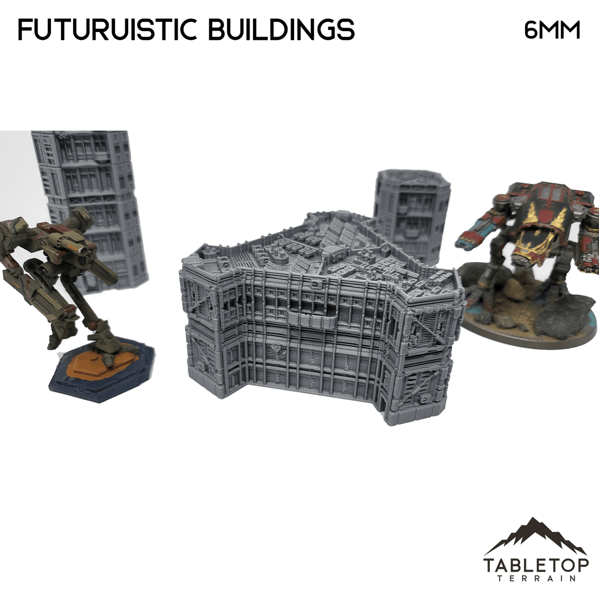 Tabletop Terrain Building Futuristic Buildings - 6mm terrain