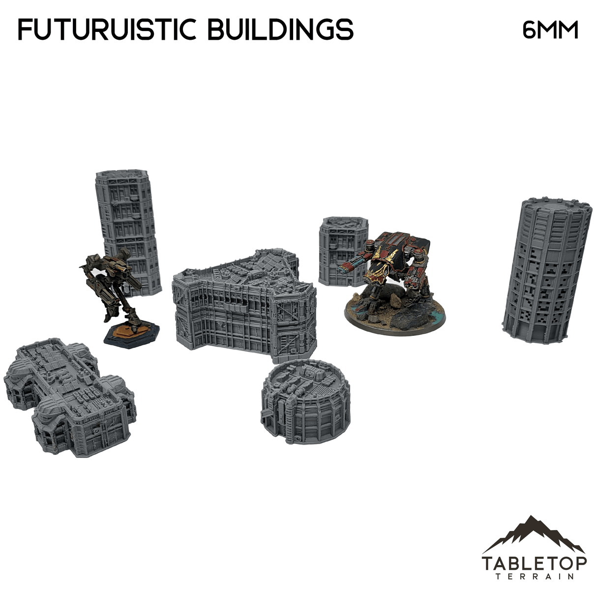 Tabletop Terrain Building Futuristic Buildings - 6mm terrain