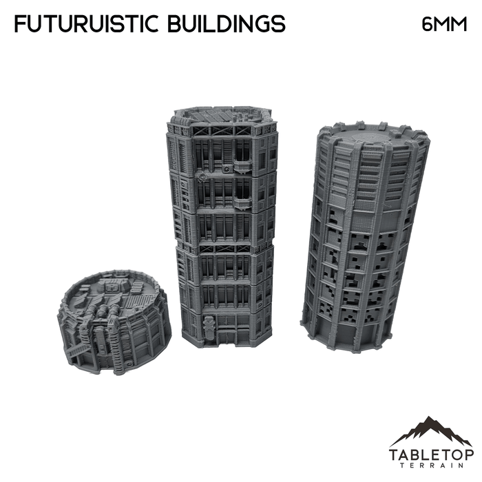 Tabletop Terrain Building Futuristic Buildings - 6mm terrain