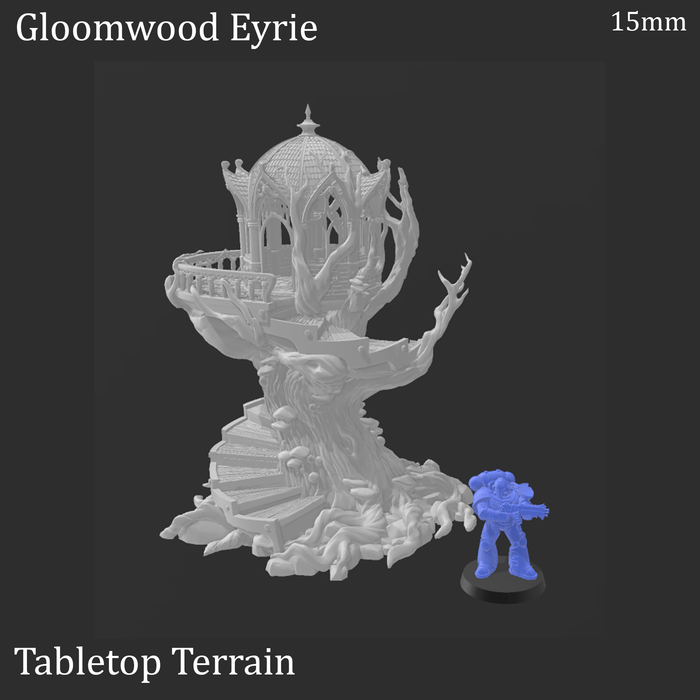 Tabletop Terrain Building Gloomwood Eyrie - Elven Fantasy Building Tabletop Terrain
