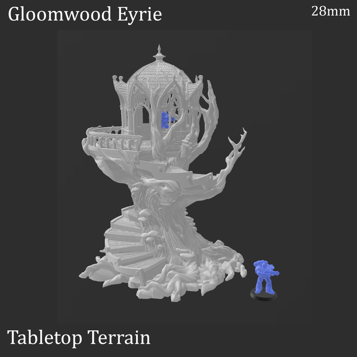 Tabletop Terrain Building Gloomwood Eyrie - Elven Fantasy Building Tabletop Terrain