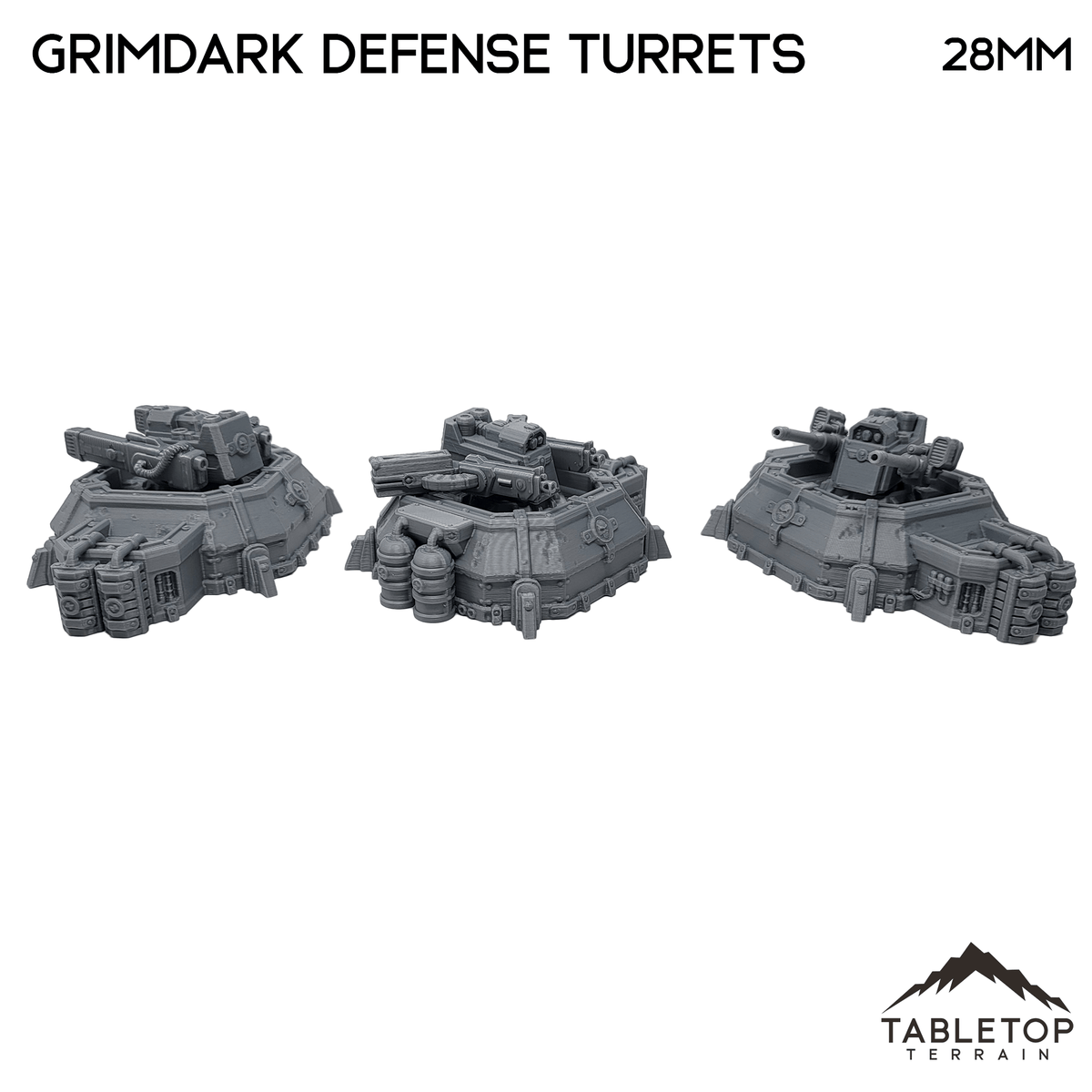 Tirerets Grimdark Perimeter Defense Turrets – Tabletop Terrain