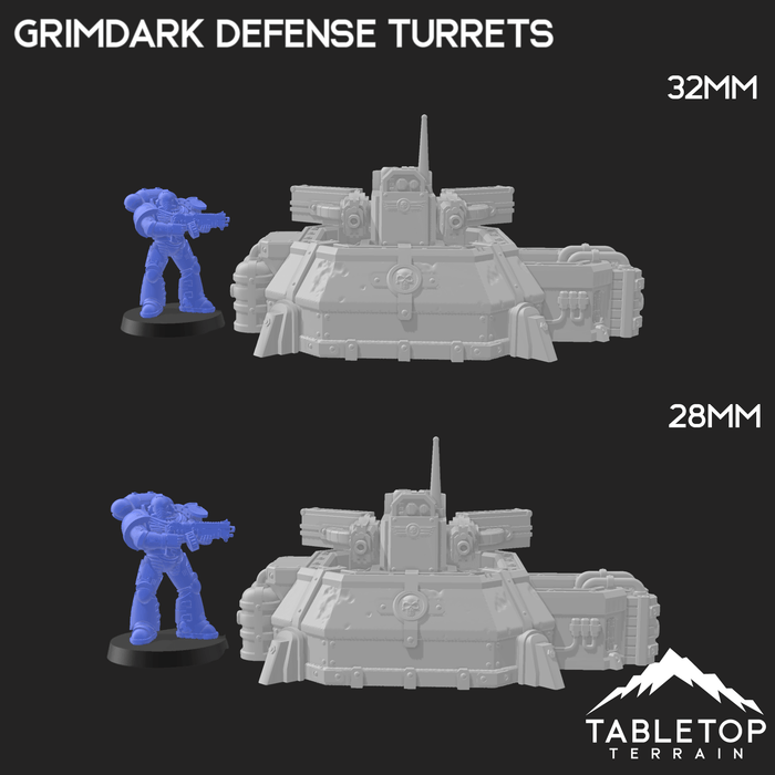 Tabletop Terrain Building Grimdark Perimeter Defense Turrets