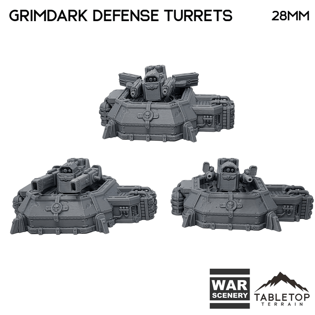 Tabletop Terrain Building Grimdark Perimeter Defense Turrets