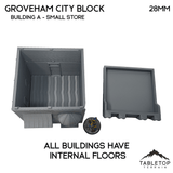 Tabletop Terrain Building Groveham City Block - Marvel Crisis Protocol Buildings