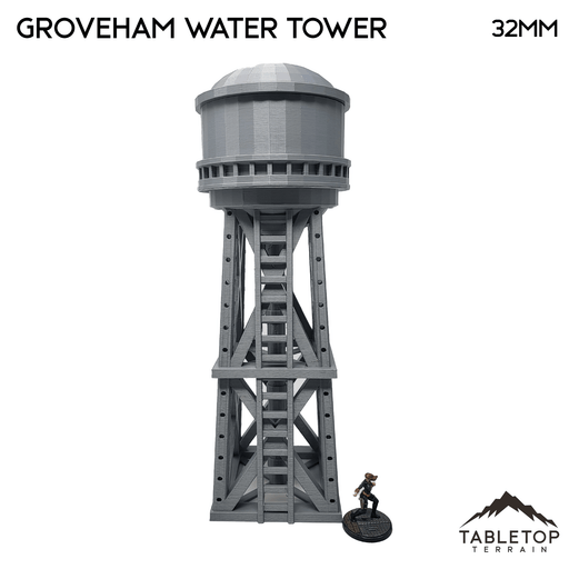 Tabletop Terrain Building Groveham Water Tower - Marvel Crisis Protocol Building Tabletop Terrain