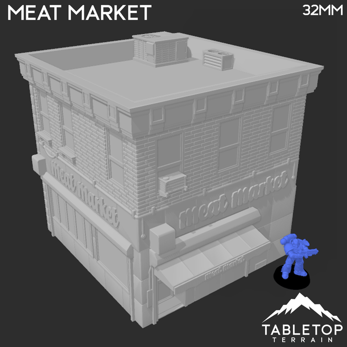 Tabletop Terrain Building Hell's Kitchen Meat Market - Marvel Crisis Protocol Building Tabletop Terrain