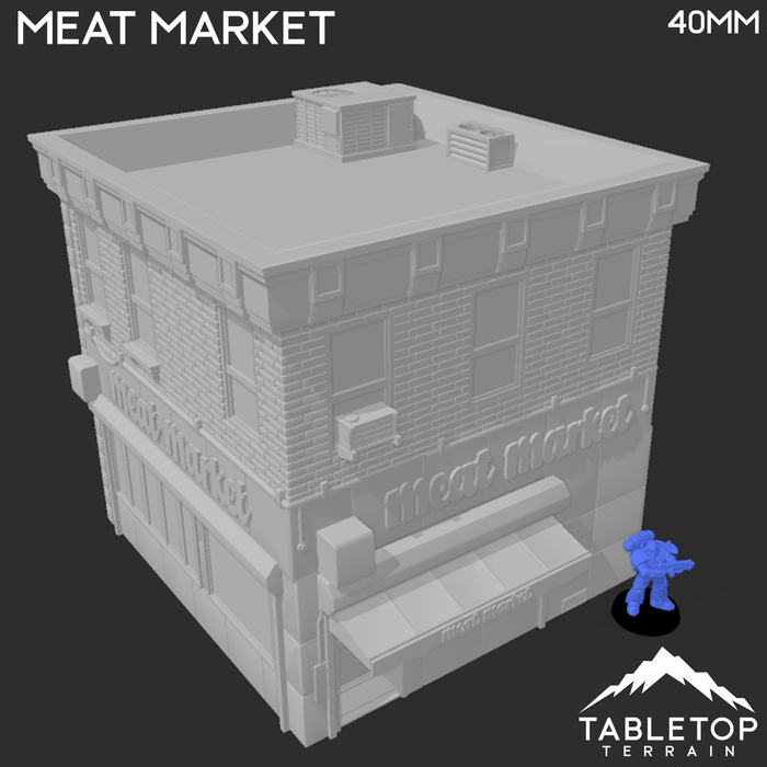 Tabletop Terrain Building Hell's Kitchen Meat Market - Marvel Crisis Protocol Building Tabletop Terrain